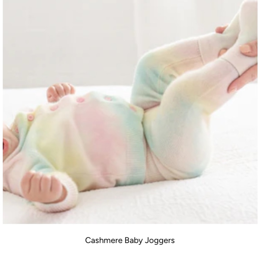 SOLD‼️ Pastel Rainbow Cashmere Baby Joggers